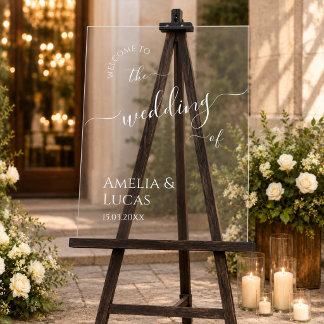 Typographie Minimaliste Bienvenue de Mariage Perso