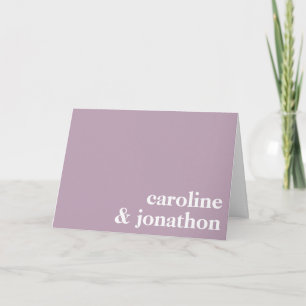 Typographie minimaliste moderne Deux noms Lilac