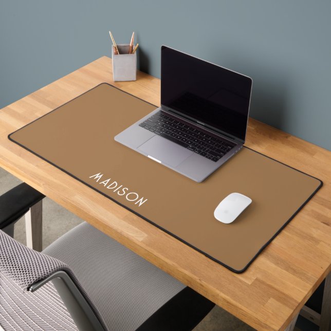 Typographie minimaliste personnalisée Solide Brown (Bureau 2)
