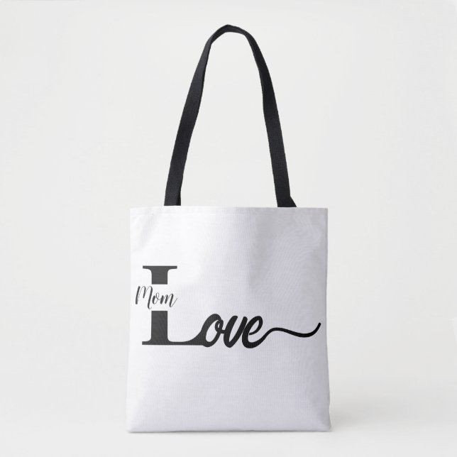 Typographie moderne Amour Maman Sac fourre-tout no (Devant)