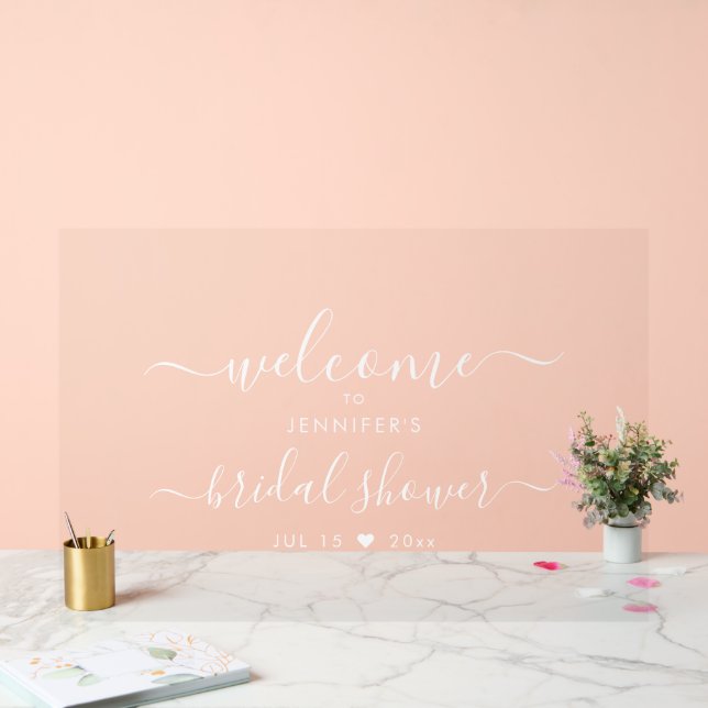 Typographie Moderne Bienvenue à une Baby Shower de (Mariage)