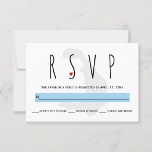 Typographie moderne bleu Santorin mariage carte RS