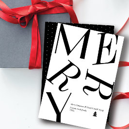 Typographie moderne de Noël Carte personnalisée