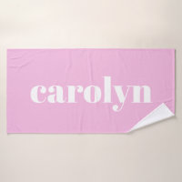 Typographie moderne en rose Nom personnalisé