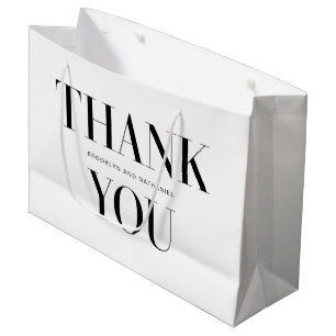 Typographie moderne Gras Merci Sac cadeau