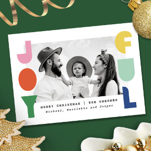 Typographie moderne JOYFUL Carte de vacances color