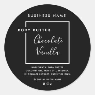 Typographie moderne minimaliste noir étiquette pro