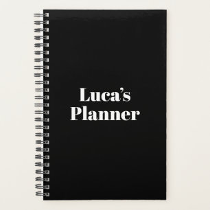 Typographie moderne noir et blanc nom personnalisé