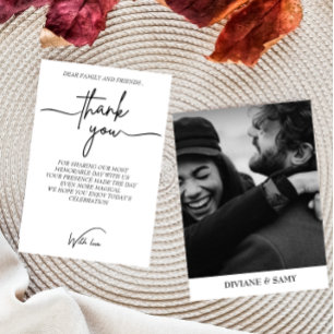 Typographie moderne noir et blanc Photo merci