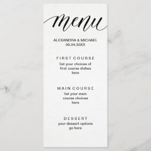 Typographie moderne simple sur le menu papier aqua