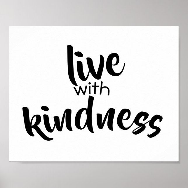 typographie mot art poster noir et blanc (Devant)