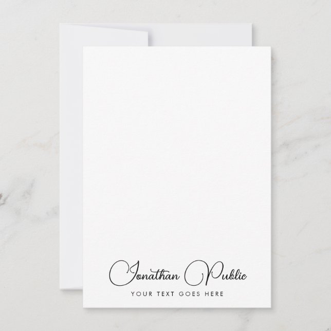 Typographie Nom du script Modèle vertical moderne (Devant)