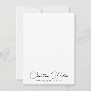 Typographie Nom du script Modèle vertical moderne