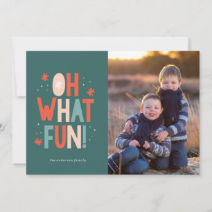 Typographie Oh Quel Amusement ! Carte de Noël