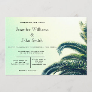 Typographie Palm Destination Mariages Invitations