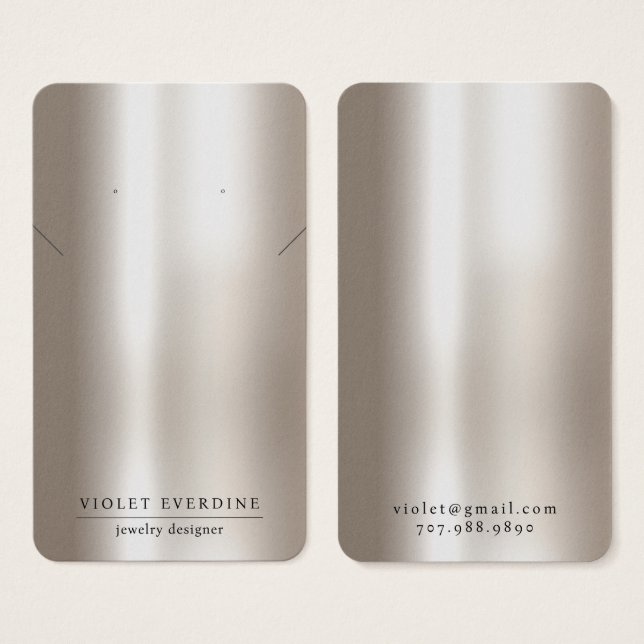 Typographie Pearlescent Écouter collier bijoux (Devant & derrière)