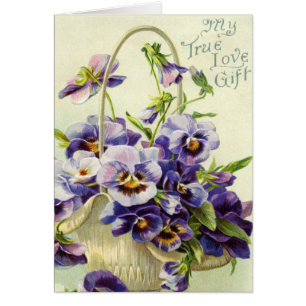 Typographie pourpre lilas vintage de fleurs de