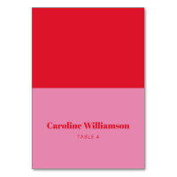 Typographie rouge gras personnalisé Carte d'emplac