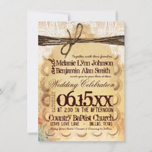 Typographie russe vintage Invitations de mariage
