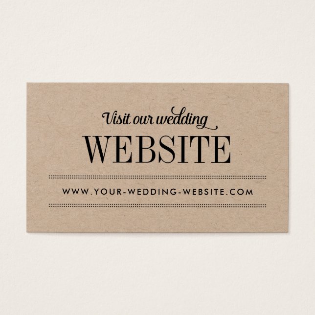 Typographie Rustique moderne Mariage Site Web Boît (Devant)