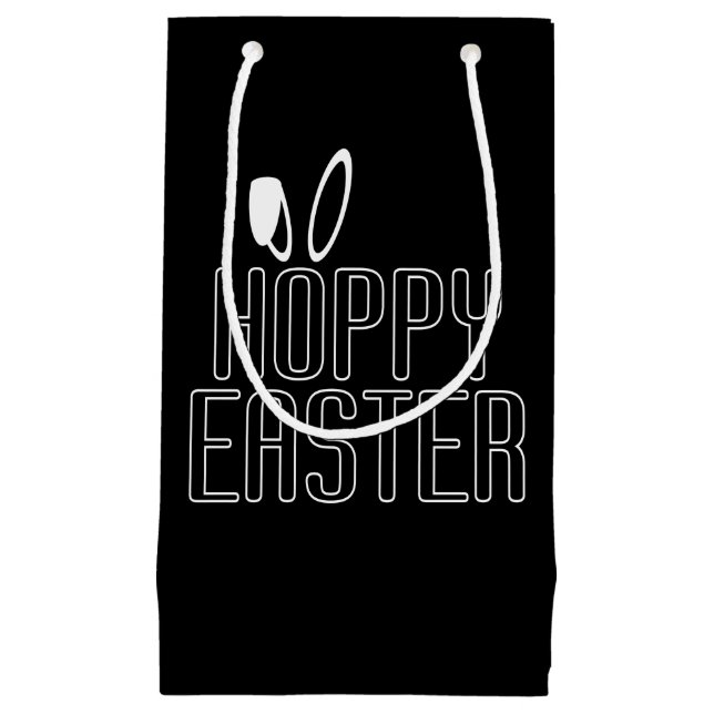 Typographie simple de Pâques Hoppy| Sac cadeau (Devant)