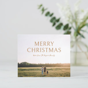 Typographie simple Gras Photo Carte de Noël modern