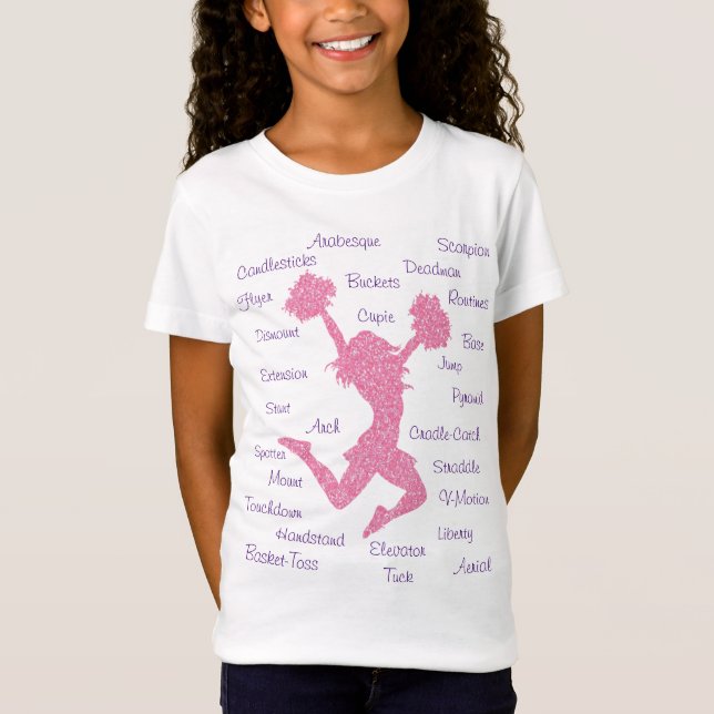 Typographie T-Shirt des Termes Cheerleading (Devant)