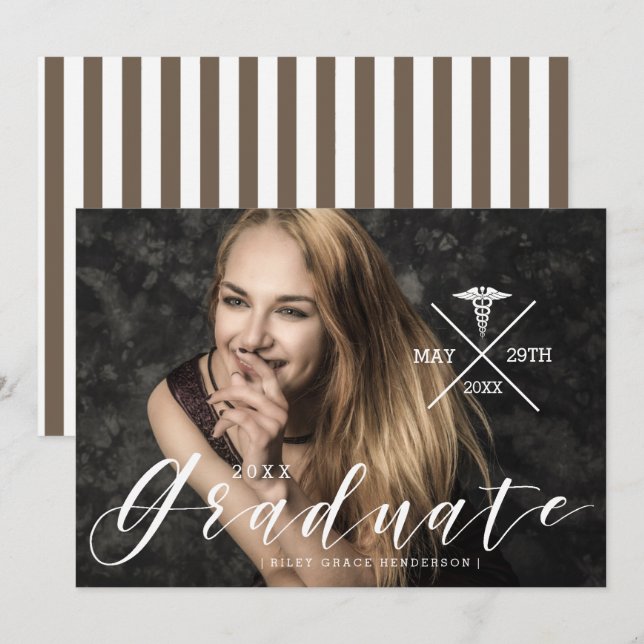 Typographie urbaine | Faire-part des diplômés en s (Devant / Derrière)