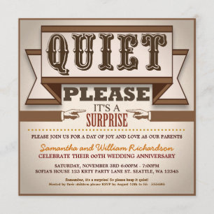 typographie vintage invitations anniversaire uniqu