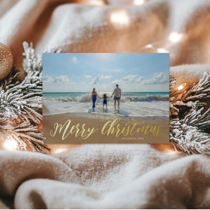 Typographie Whimsical Foil Carte photo de vacances