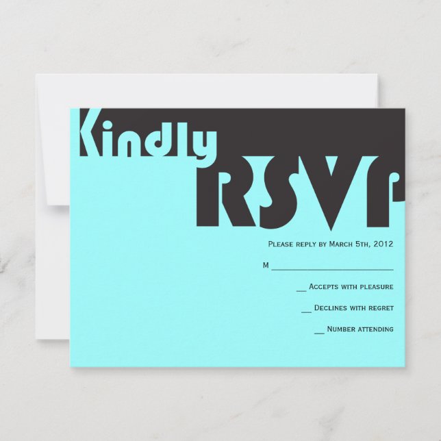 TYPOGRAPHY Bar Bat Mitzvah Antwort (Vorderseite)