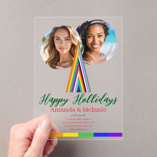 Typography, color and clearness for Christmas  Acryleinladungen