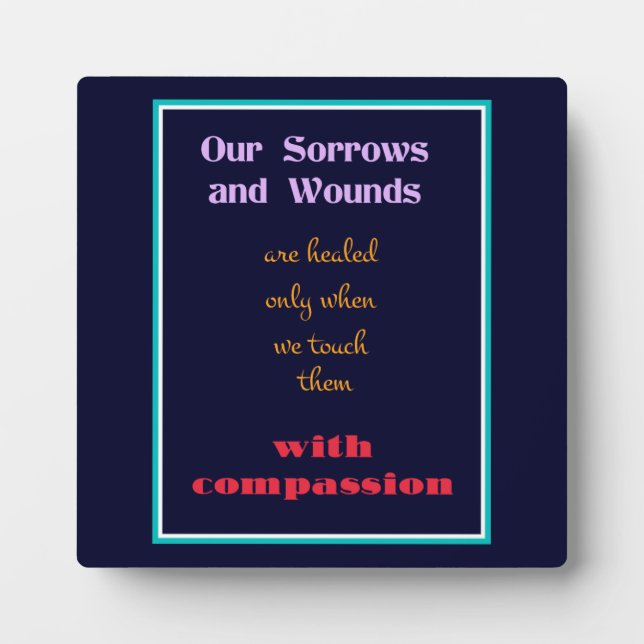 Typography - Inspirational Quote on Compassion Fotoplatte (Vorderseite)