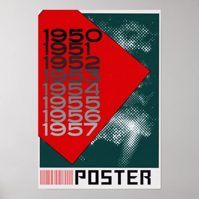 Typography Poster Modern Retro Art Mid-Century (Devant)