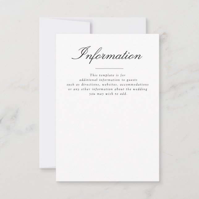 Typologie: Einzelheiten der Hochzeit RSVP Karte (Vorderseite)