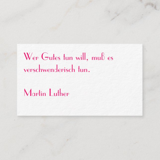 Typos Visitenkarte (Rückseite)