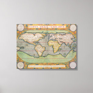 Typus Orbis Terrarum, Karte der Welt Leinwanddruck
