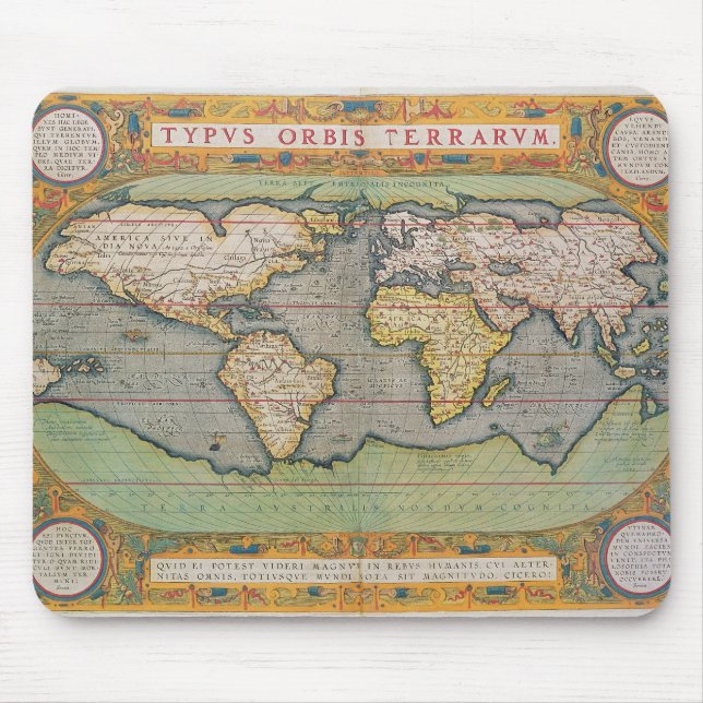 Typus Orbis Terrarum, Karte der Welt Mousepad (Vorne)