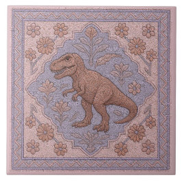 Tyrannasaurus Rex Pink-ish Tile Fliese