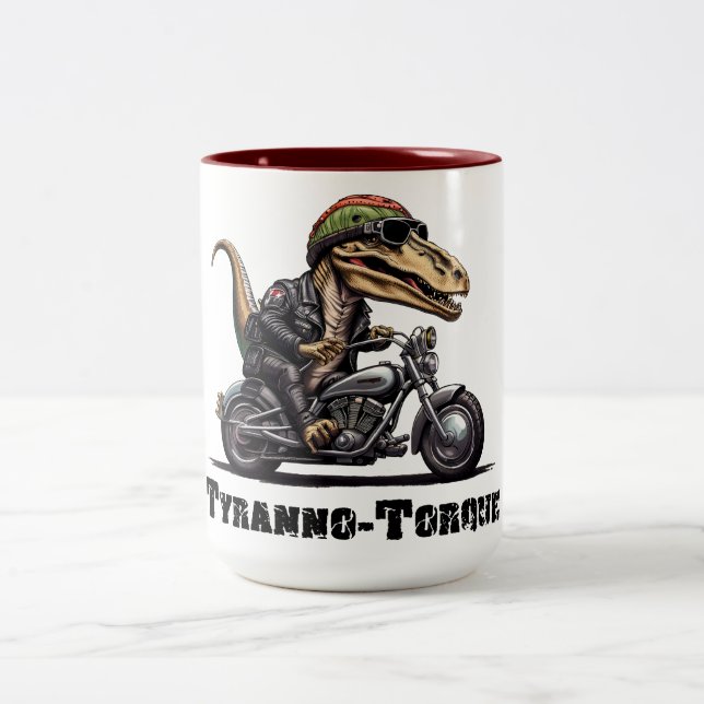 Tyranno Torque Dinosaur Zweifarbige Tasse (Mittel)