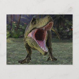 Tyrannosaurs Dinosaur Dschungel Szene Postkarte