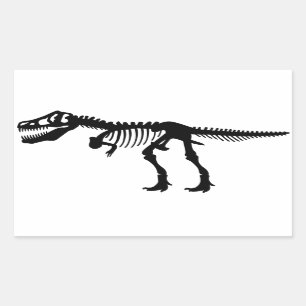 Tyrannosaurs Rex Dinosaurier-Skelett Rechteckiger Aufkleber