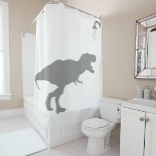 Tyrannosaurus-Dinosaurier-Silhouette Schatten dahi Duschvorhang