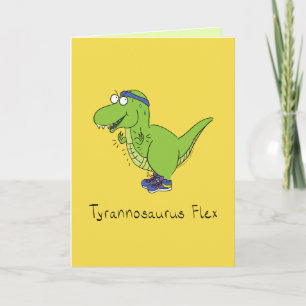 Tyrannosaurus Flex T Rex Carte de voeux amusante