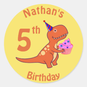 Tyrannosaurus Geburtstag Runder Aufkleber