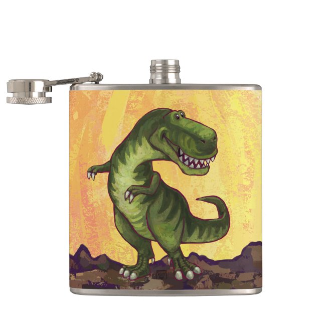 Tyrannosaurus Geschenke und Zubehör Flachmann (Geöffnet)