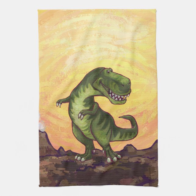 Tyrannosaurus Geschenke und Zubehör Geschirrtuch (Vertikal)