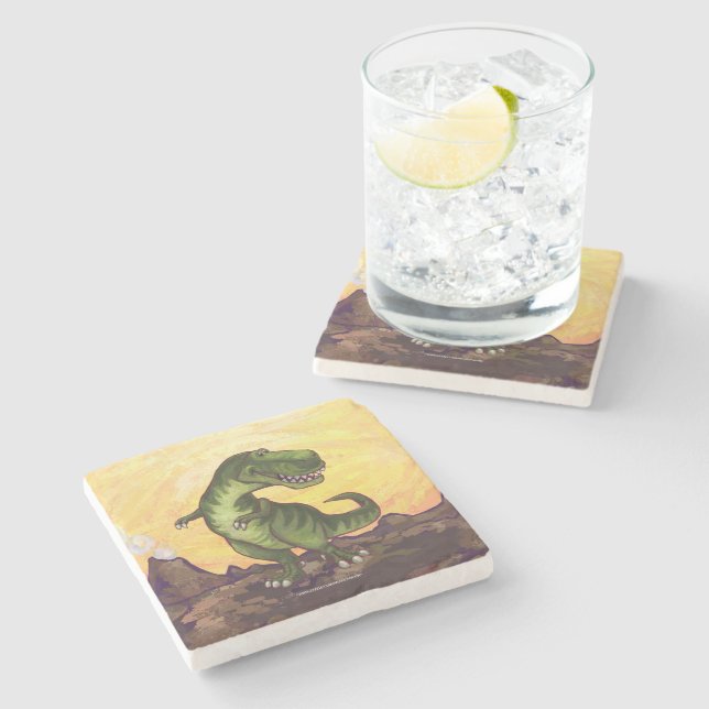 Tyrannosaurus Geschenke und Zubehör Steinuntersetzer (Seitenansicht)