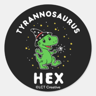 Tyrannosaurus Hex Runder Aufkleber
