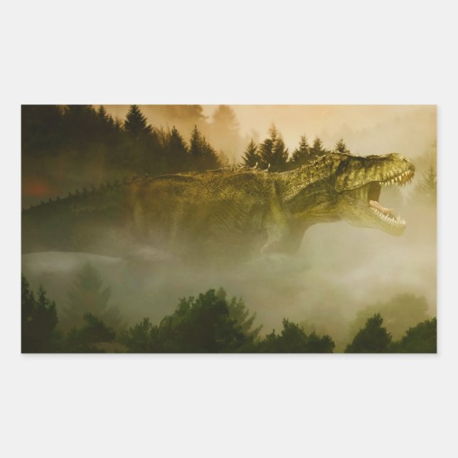 Tyrannosaurus-König von Dinos Aufkleber (Vorderseite)